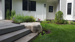 Rear patio steps Rear patio steps