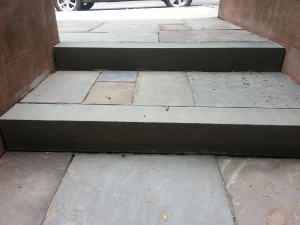 After - New elegant stone steps After Brooklyn Front Garden 2